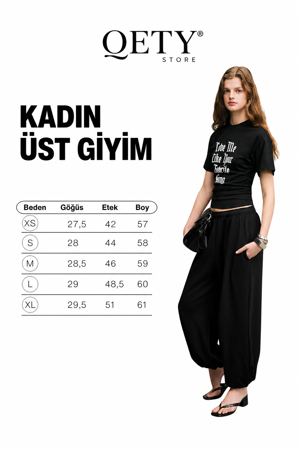 Kadın Yumuşak Kumaşlı %100 Pamuk Baskı Detaylı Siyah T-Shirt