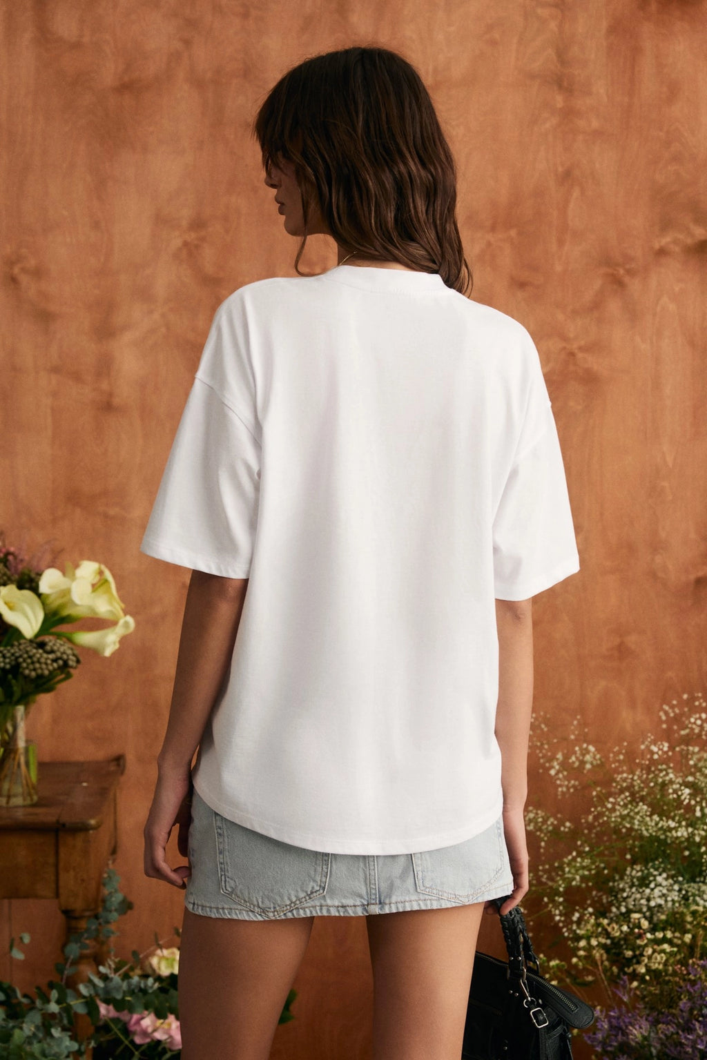 Kadın Lovely State Baskılı Yumuşak Kumaşlı %100 Pamuklu Regular Beyaz T-Shirt